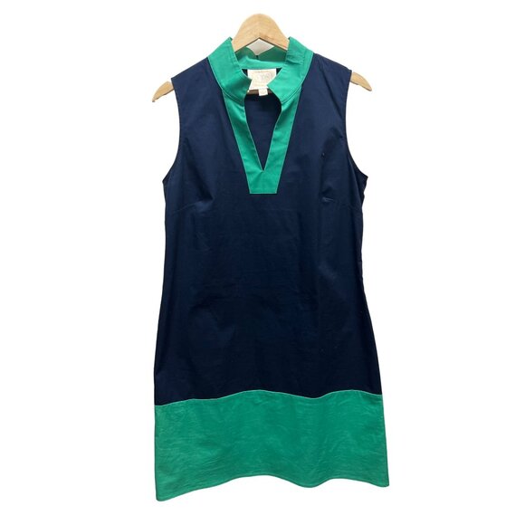 STS Sail to Stable Blue with Green Shift Tunic Dress - Picture 2 of 8